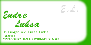 endre luksa business card